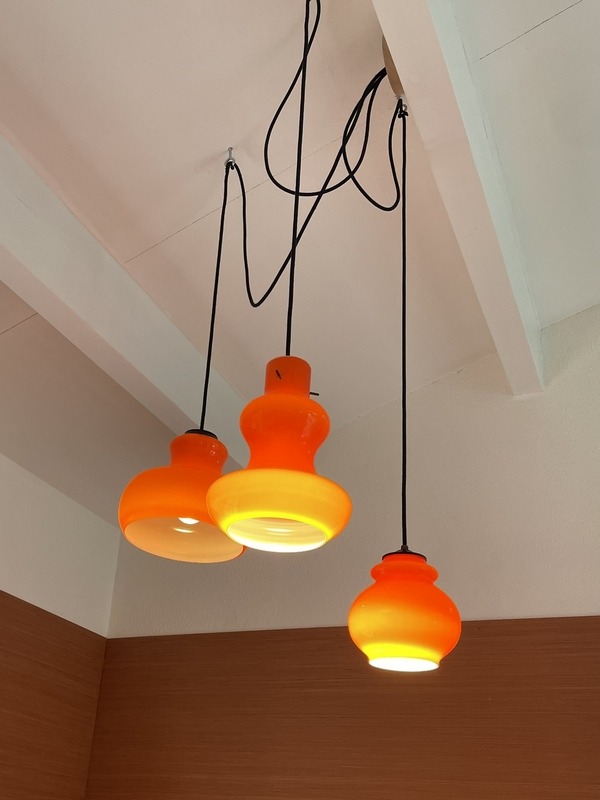 suspension opaline 70s orange